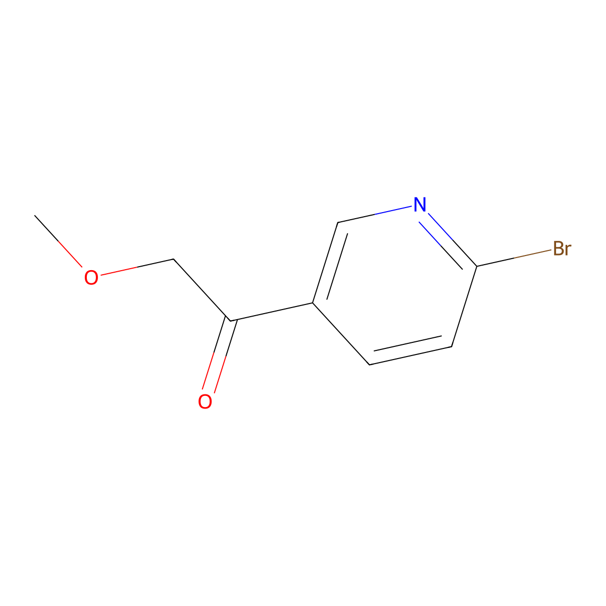 1-(6-Bromopyridin-3-yl)-2-methoxyethan-1-one molecular structure, CAS 1080060-86-1