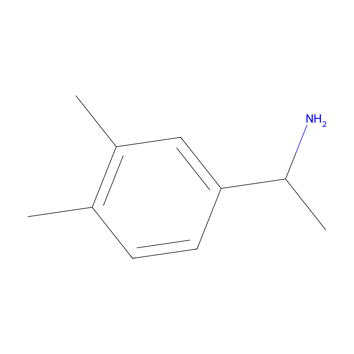 (1R)-1-(3,4-dimethylphenyl)ethan-1-amine molecular structure, CAS 1080064-50-1