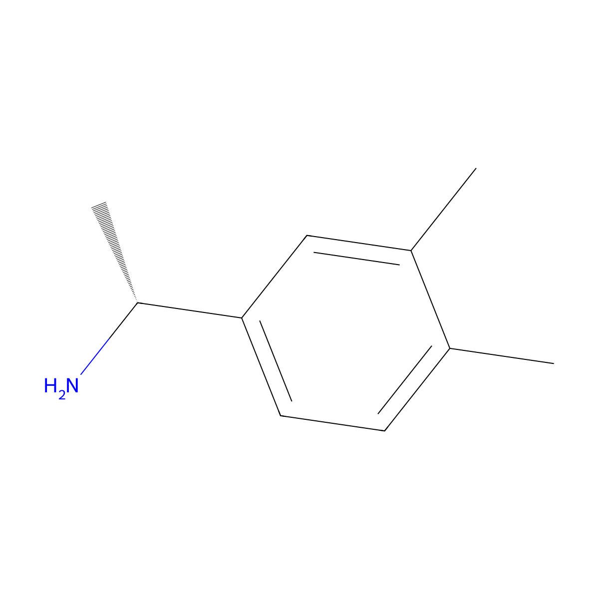 (1R)-1-(3,4-dimethylphenyl)ethan-1-amine molecular structure, CAS 1080064-50-1