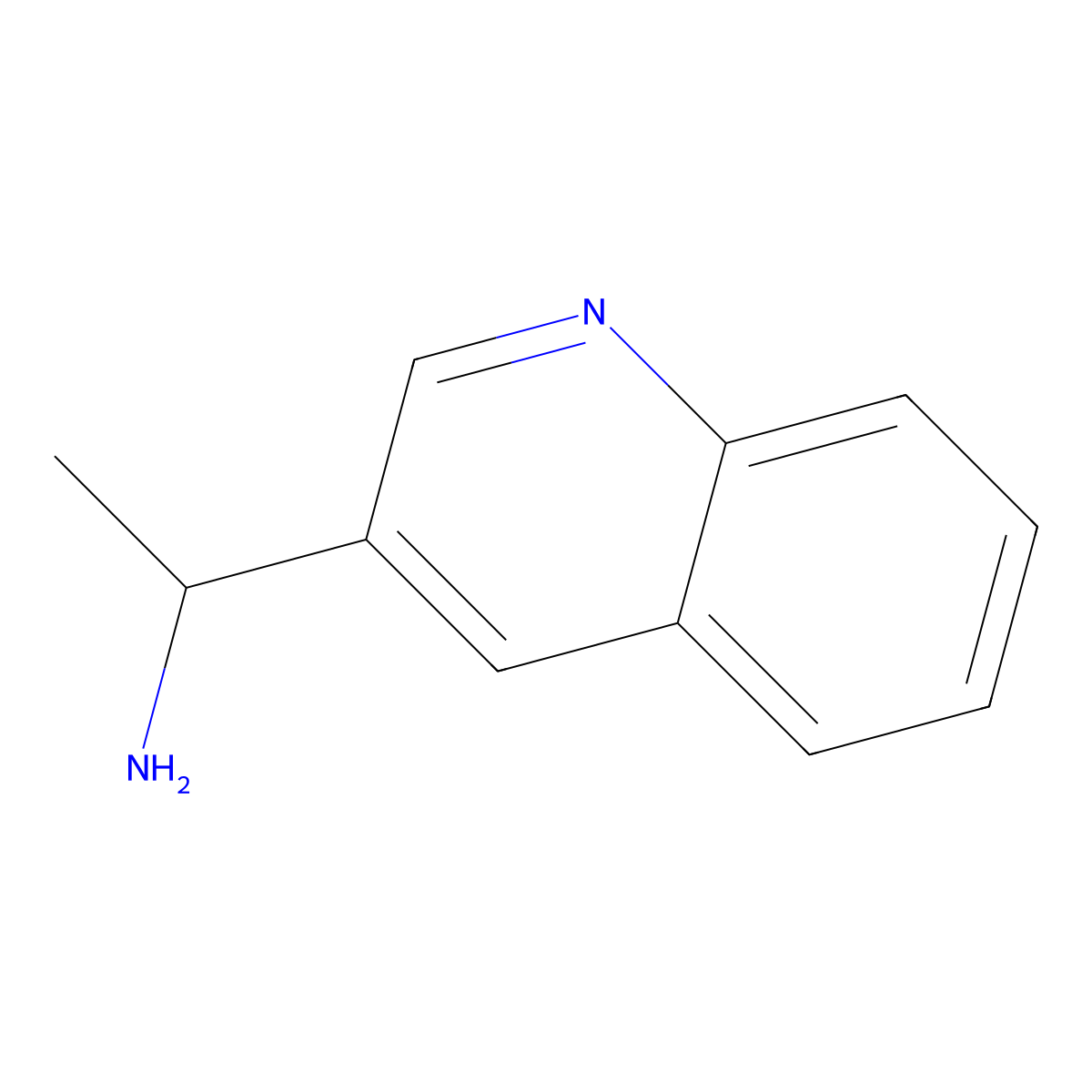 (1R)-1-(quinolin-3-yl)ethan-1-amine molecular structure, CAS 1080064-66-9