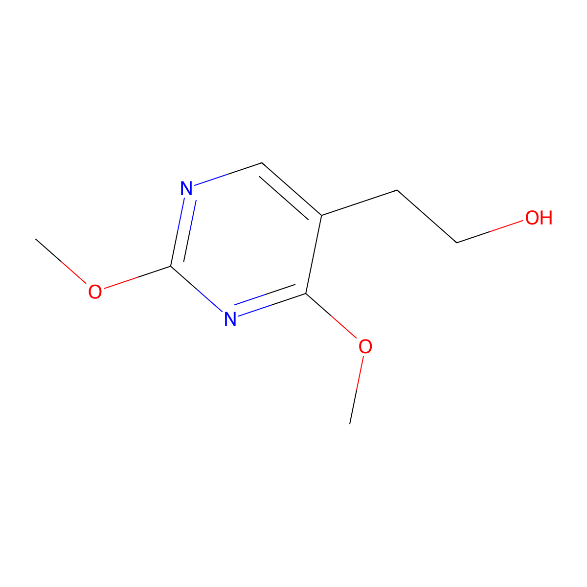 5-Pyrimidineethanol, 2,4-dimethoxy- molecular structure, CAS 108008-56-6