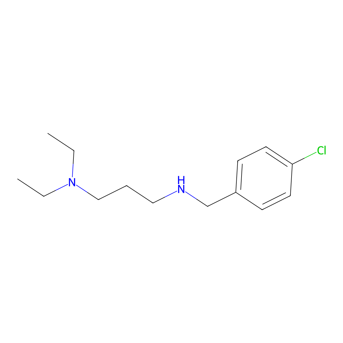 [(4-Chlorophenyl)methyl][3-(diethylamino)propyl]amine molecular structure, CAS 108010-87-3