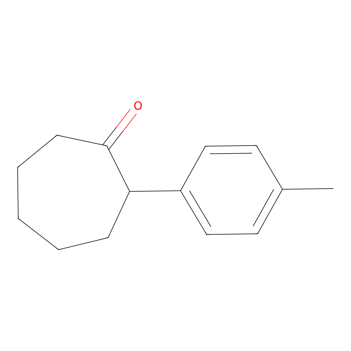 2-(4-Methylphenyl)cycloheptan-1-one molecular structure, CAS 108011-18-3