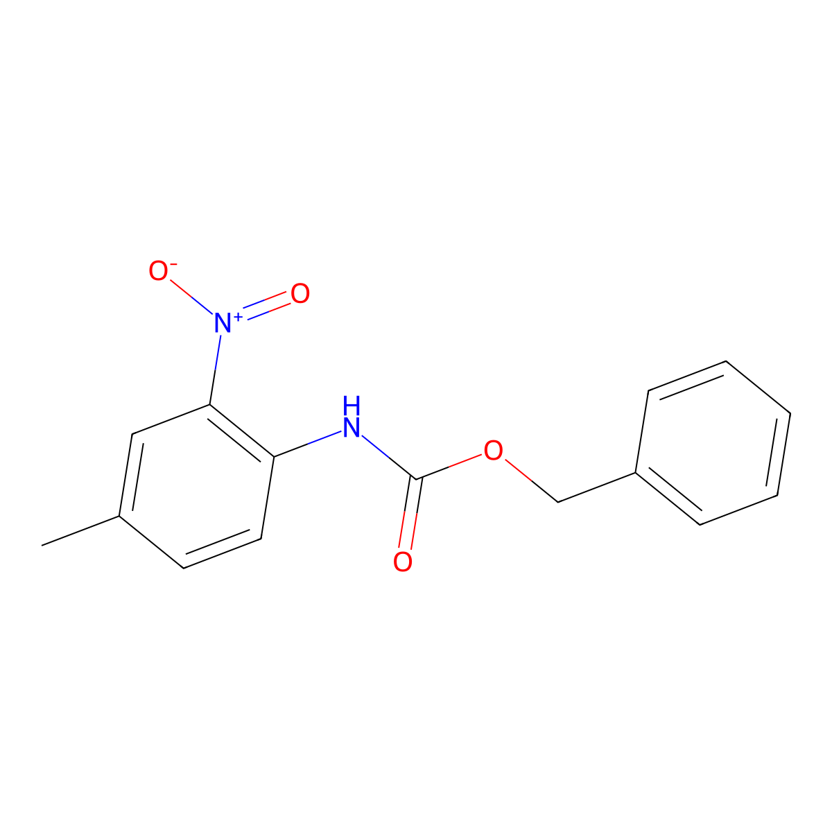benzyl N-(4-methyl-2-nitrophenyl)carbamate molecular structure, CAS 108012-59-5