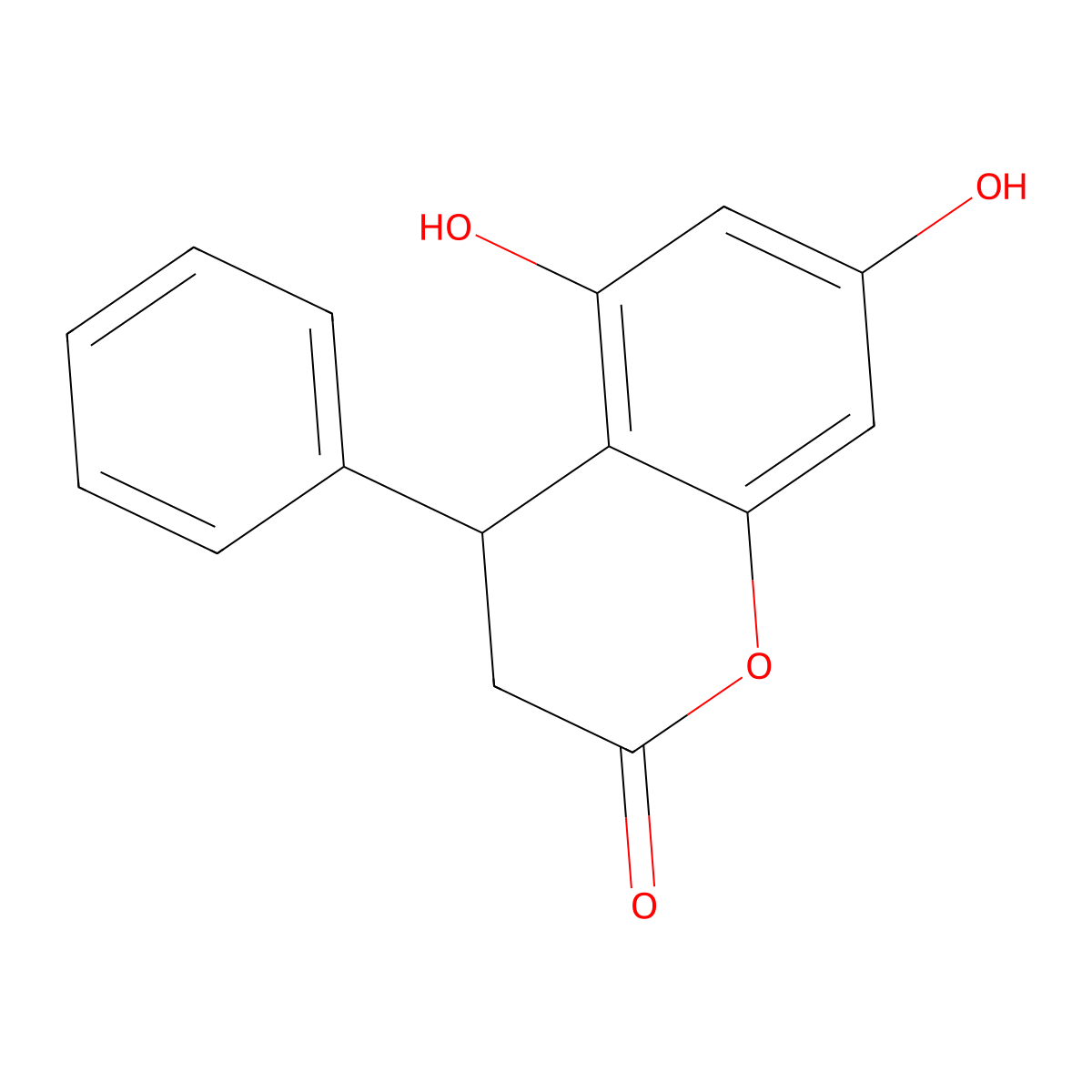5,7-Dihydroxy-4-phenyl-2-chromanone molecular structure, CAS 108013-15-6