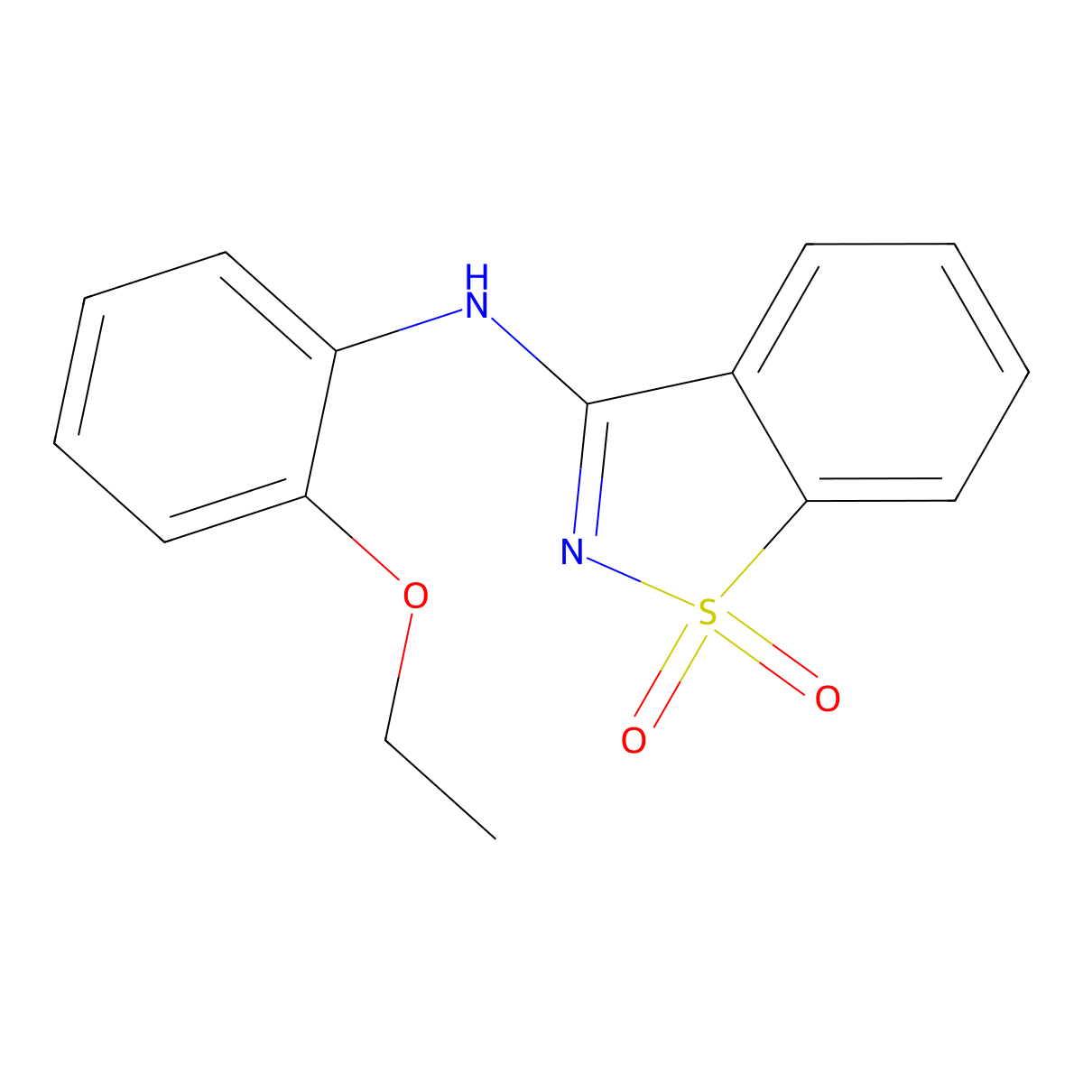 N-(2-ethoxyphenyl)-1,1-dioxo-1,2-benzothiazol-3-amine molecular structure, CAS 108013-68-9