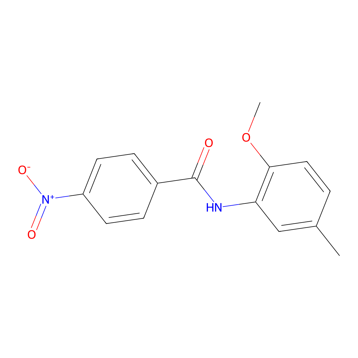 N-(2-methoxy-5-methylphenyl)-4-nitrobenzamide molecular structure, CAS 108013-70-3