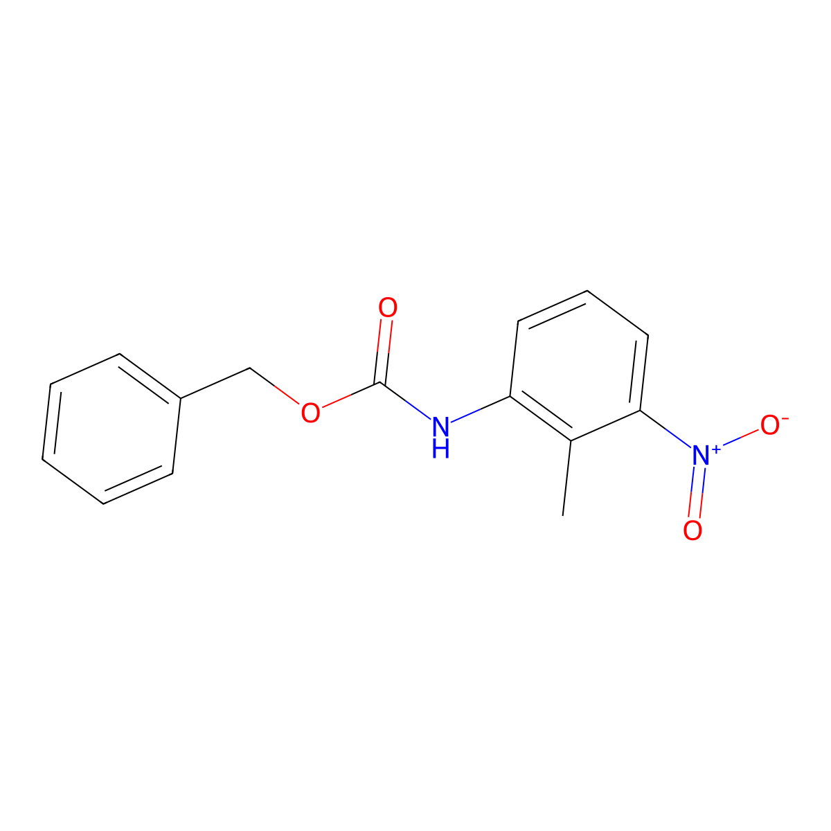 benzyl N-(2-methyl-3-nitrophenyl)carbamate molecular structure, CAS 108013-71-4