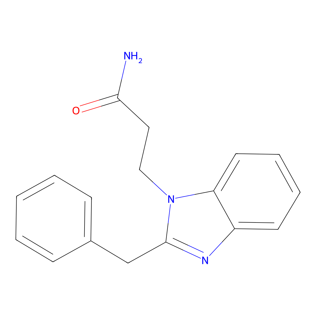 3-(2-Benzylbenzimidazol-1-yl)propanamide molecular structure, CAS 108014-39-7