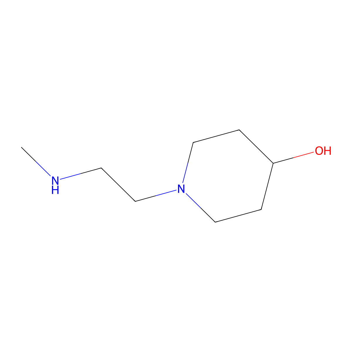 1-[2-(Methylamino)ethyl]-4-piperidinol molecular structure, CAS 108015-71-0