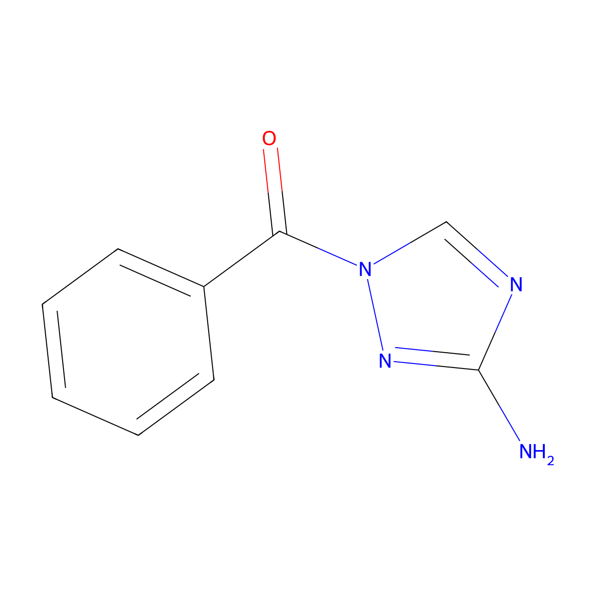 (3-amino-1H-1,2,4-triazol-1-yl)(phenyl)methanone molecular structure, CAS 108015-72-1