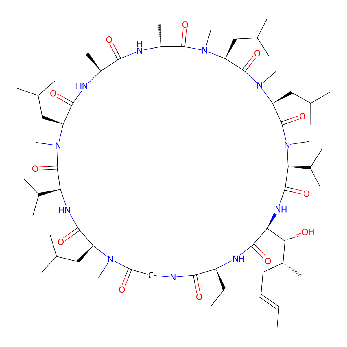 Cyclosporin L molecular structure, CAS 108027-39-0