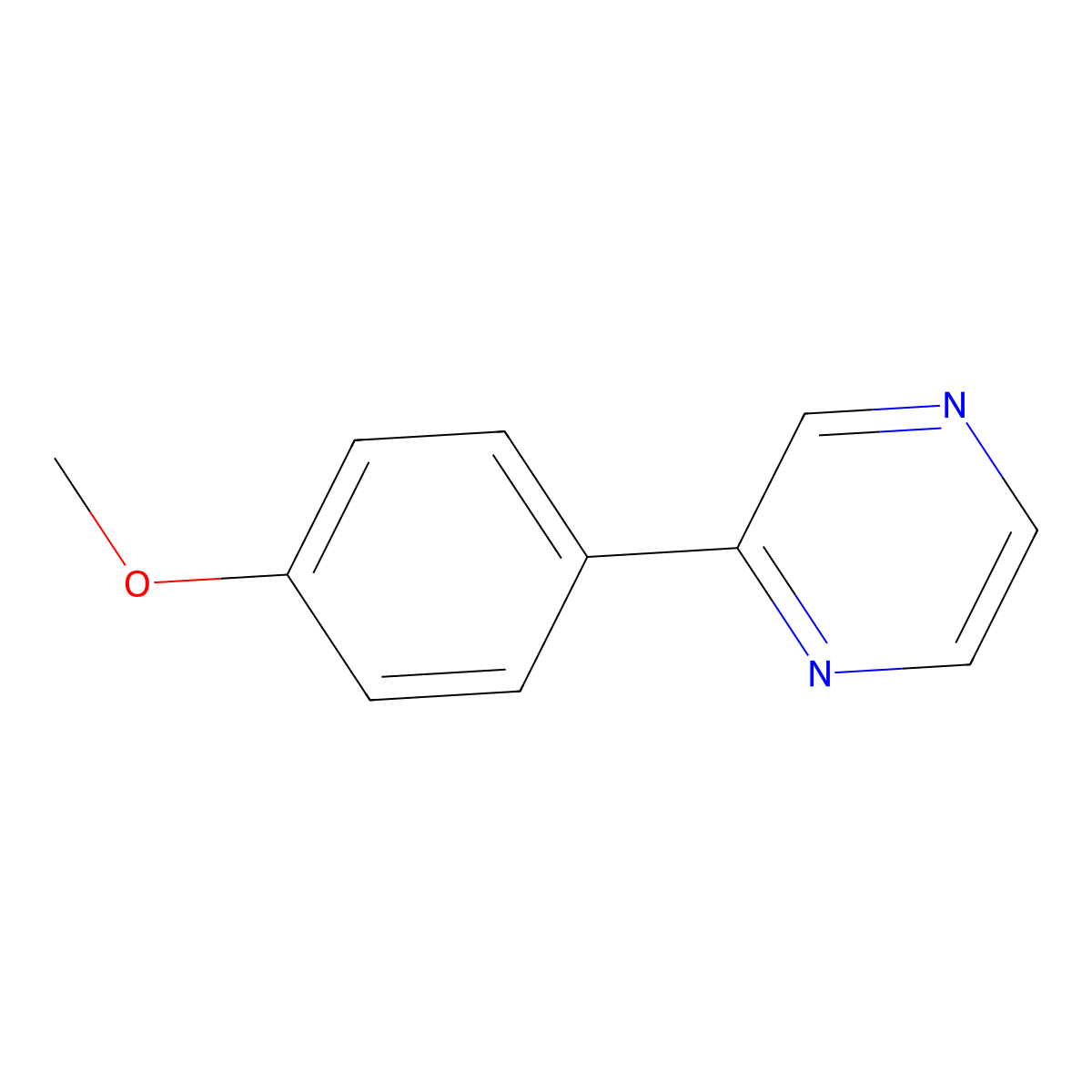 2-(4-Methoxyphenyl)pyrazine molecular structure, CAS 108030-81-5