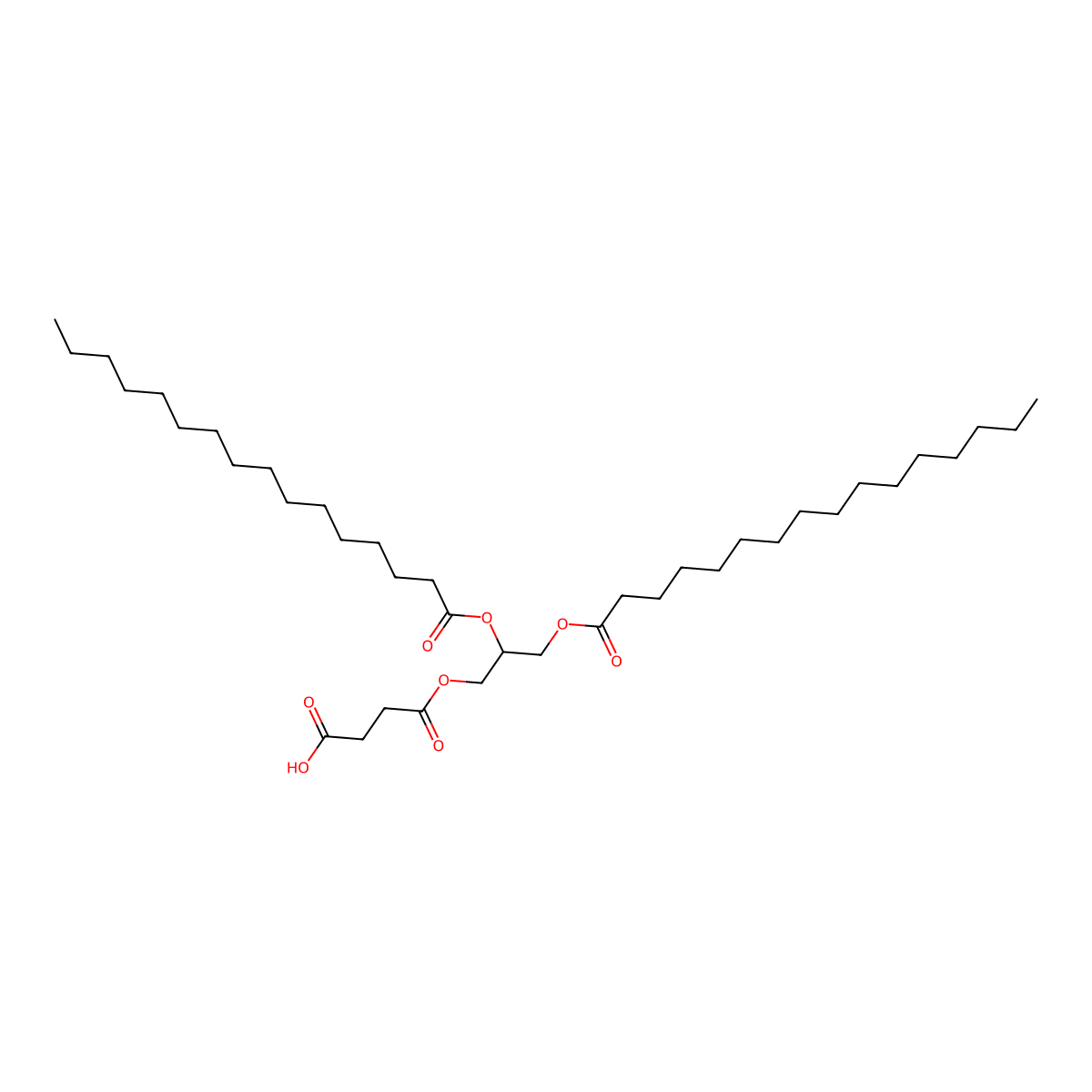 1,2-Dipalmitoyl-sn-glycerol-3-succinate molecular structure, CAS 108032-13-9