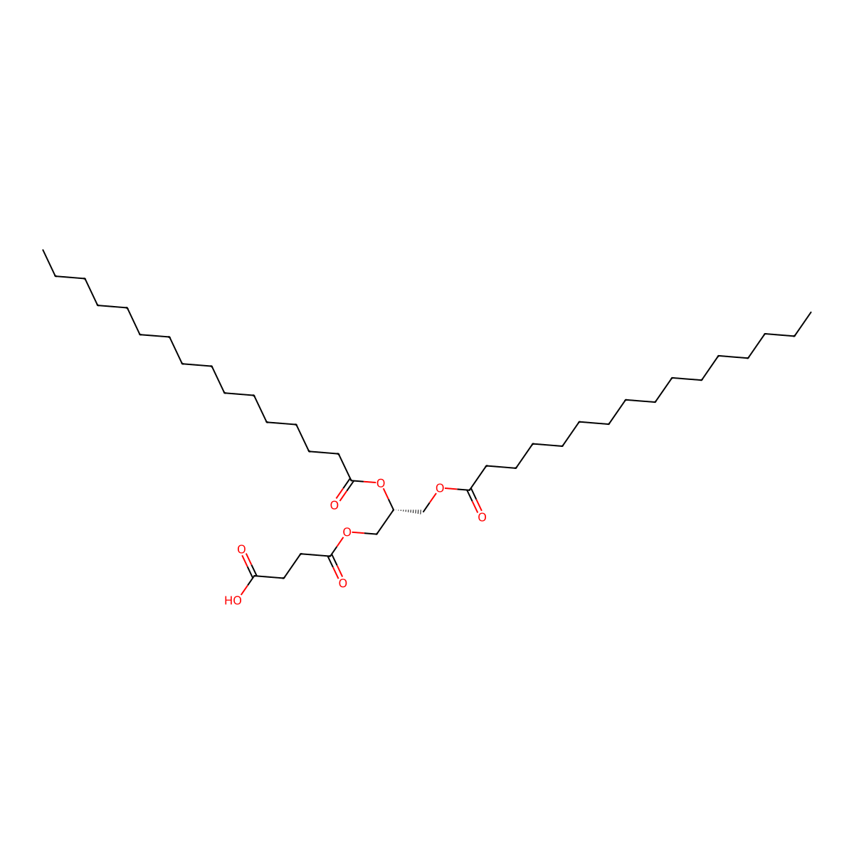 1,2-Dipalmitoyl-sn-glycerol-3-succinate molecular structure, CAS 108032-13-9