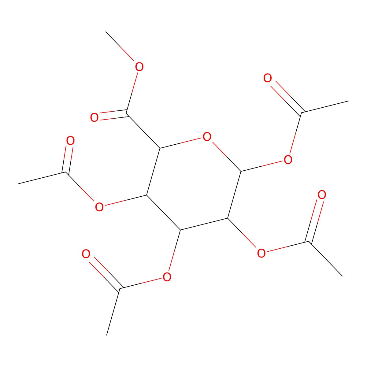 Methyl 1,2,3,4-tetra-O-acetyl-alpha-L-idopyranuronate molecular structure, CAS 108032-41-3