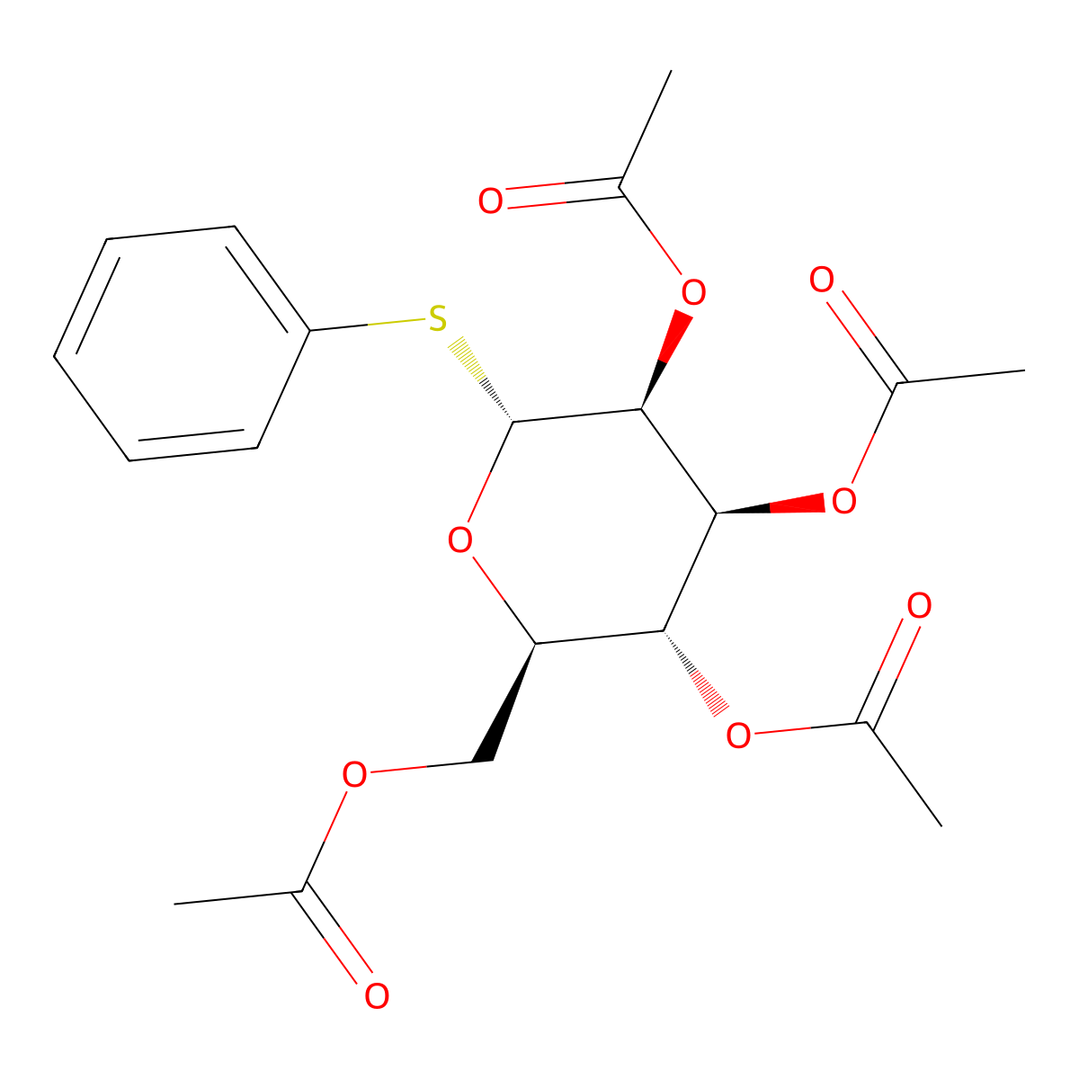 Phenyl 2,3,4,6-Tetra-O-acetyl-1-thio-|A-D-mannopyranoside molecular structure, CAS 108032-93-5
