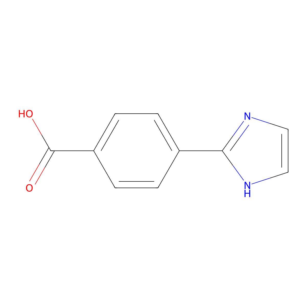 4-(1H-imidazol-2-yl)benzoic Acid molecular structure, CAS 108035-45-6