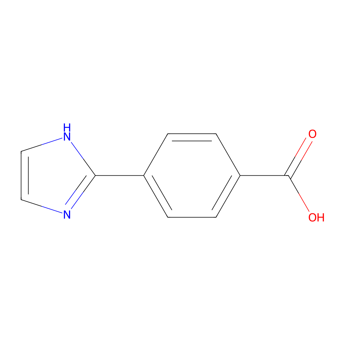 4-(1H-imidazol-2-yl)benzoic Acid molecular structure, CAS 108035-45-6