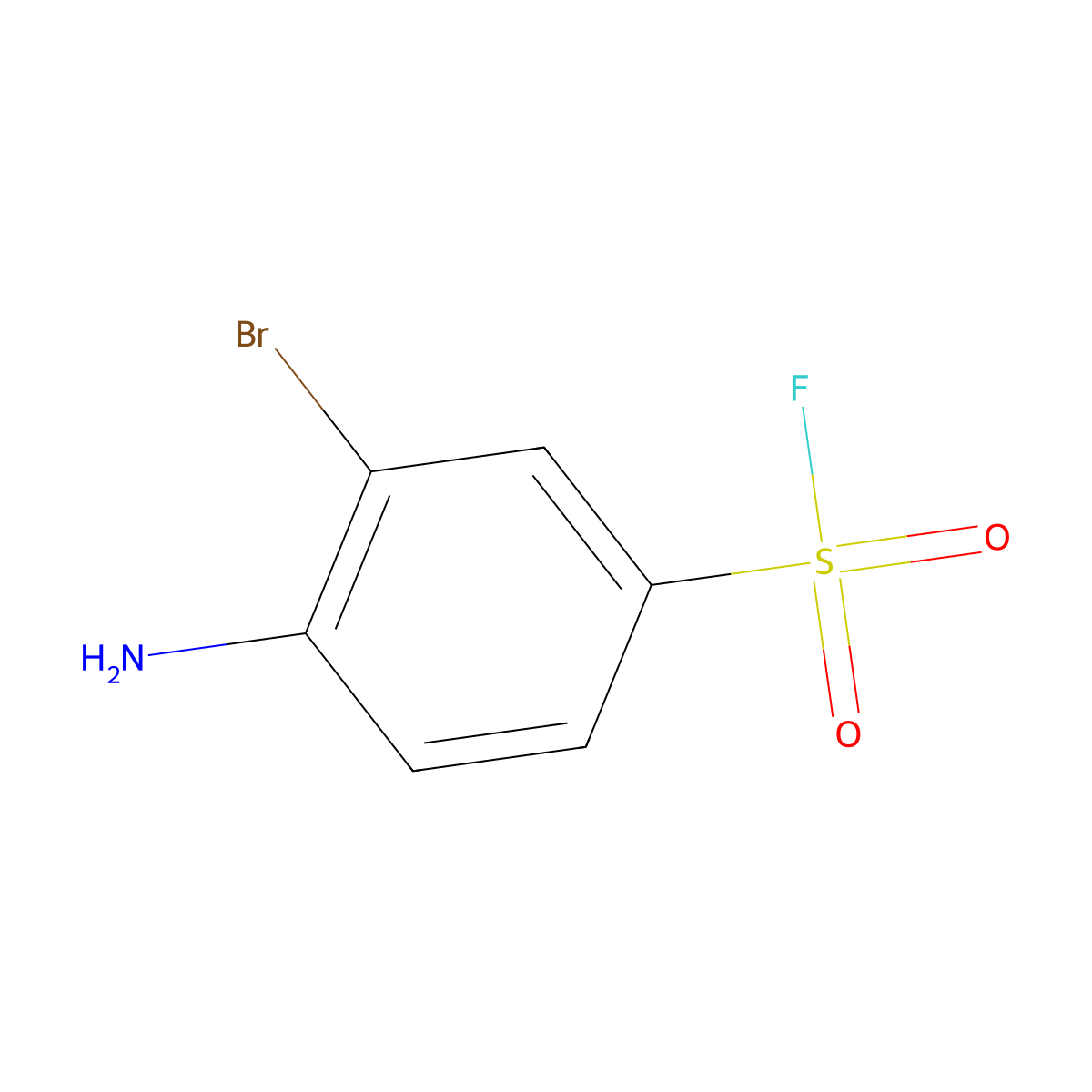 4-Amino-3-bromobenzene-1-sulfonyl fluoride molecular structure, CAS 108045-28-9