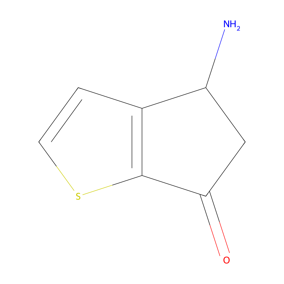 4-amino-4H-cyclopenta[b]thiophen-6(5H)-one molecular structure, CAS 108046-15-7