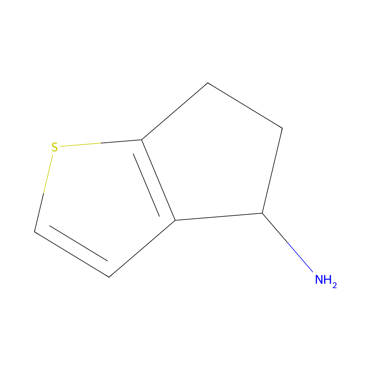 5,6-Dihydro-4H-cyclopenta[b]thiophen-4-amine molecular structure, CAS 108046-24-8