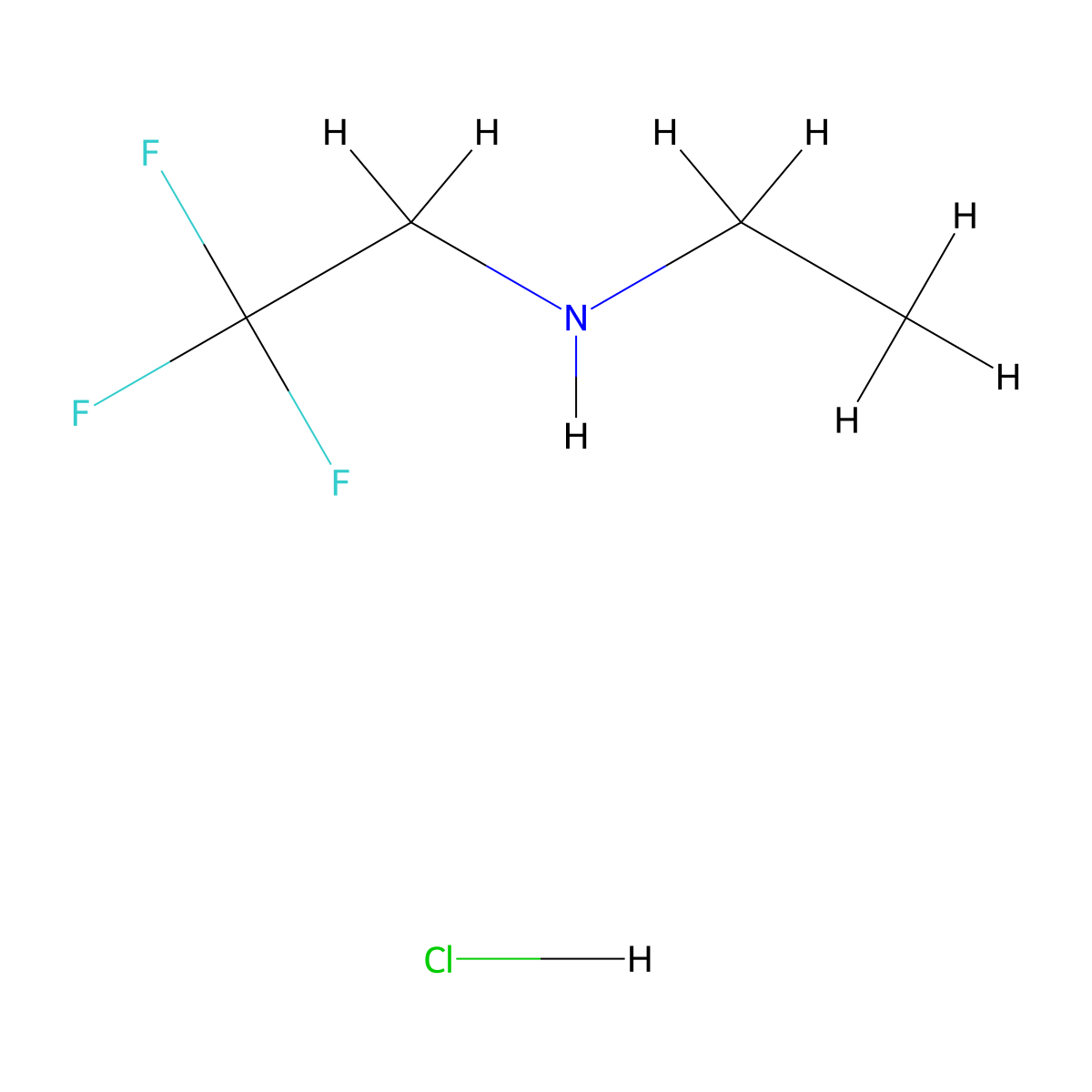 Ethyl(2,2,2-trifluoroethyl)amine hydrochloride molecular structure, CAS 1080474-98-1