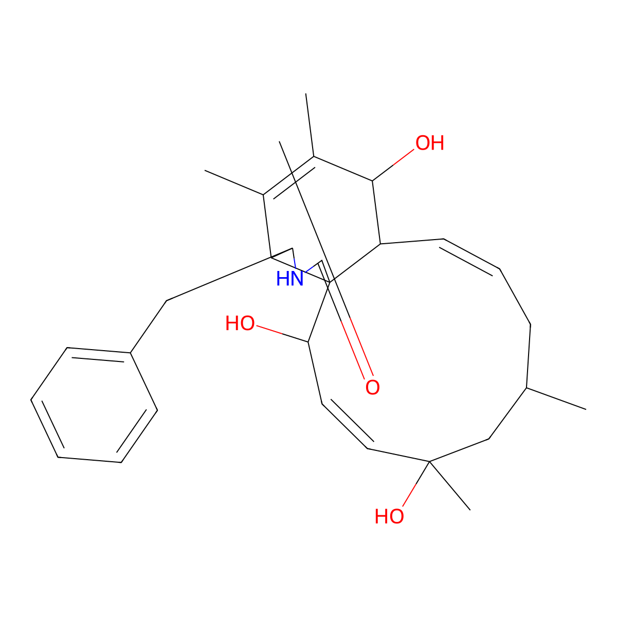 Cytochalasino molecular structure, CAS 108050-26-6