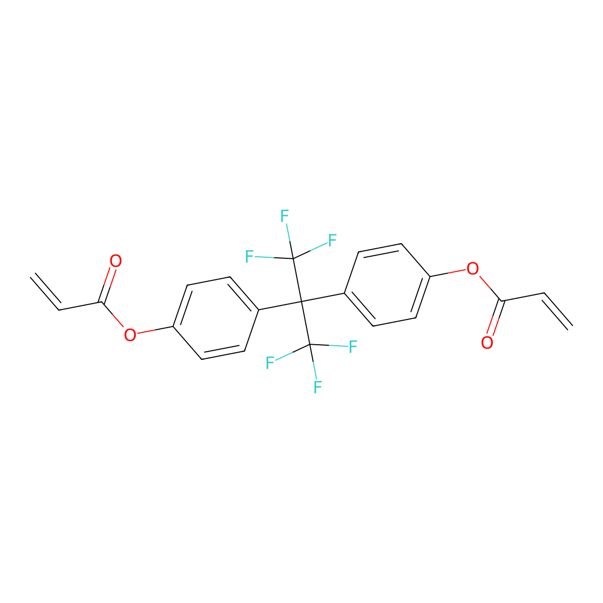 [4-[1,1,1,3,3,3-Hexafluoro-2-(4-prop-2-enoyloxyphenyl)propan-2-yl]phenyl] prop-2-enoate molecular structure, CAS 108050-41-5