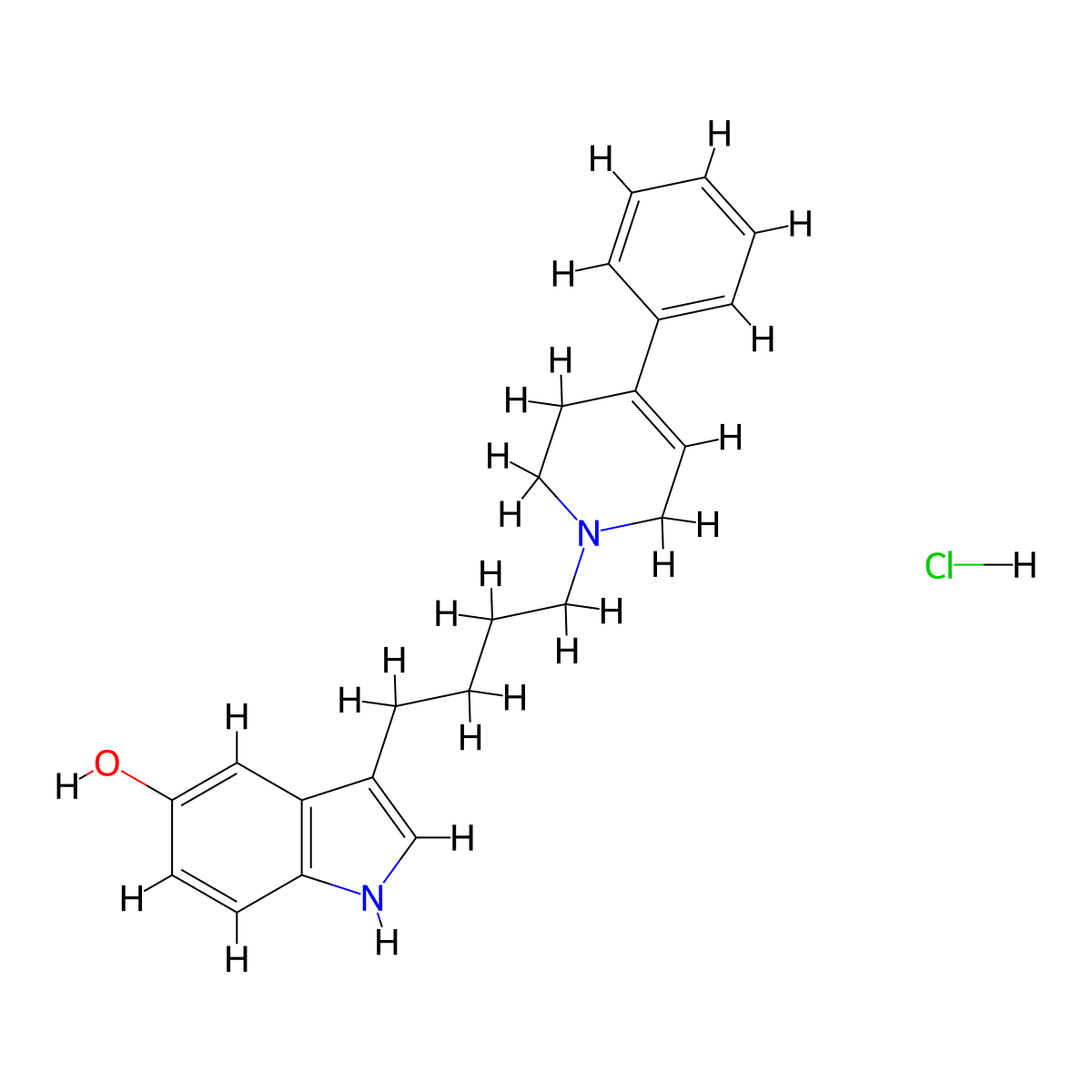 Roxindole Hydrochloride molecular structure, CAS 108050-82-4