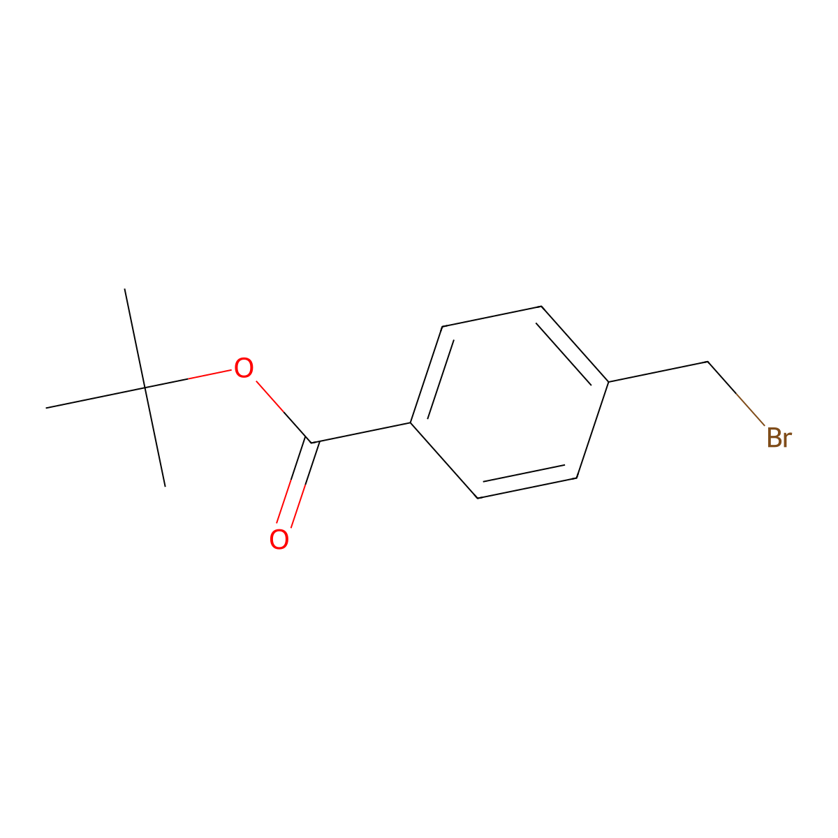Tert-butyl 4-(bromomethyl)benzoate molecular structure, CAS 108052-76-2