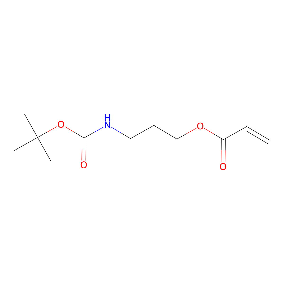 3-((Tert-butoxycarbonyl)amino)propyl acrylate molecular structure, CAS 1080530-15-9