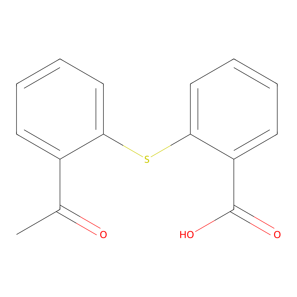 2-(2-acetylphenyl)sulfanylbenzoic Acid molecular structure, CAS 108059-69-4