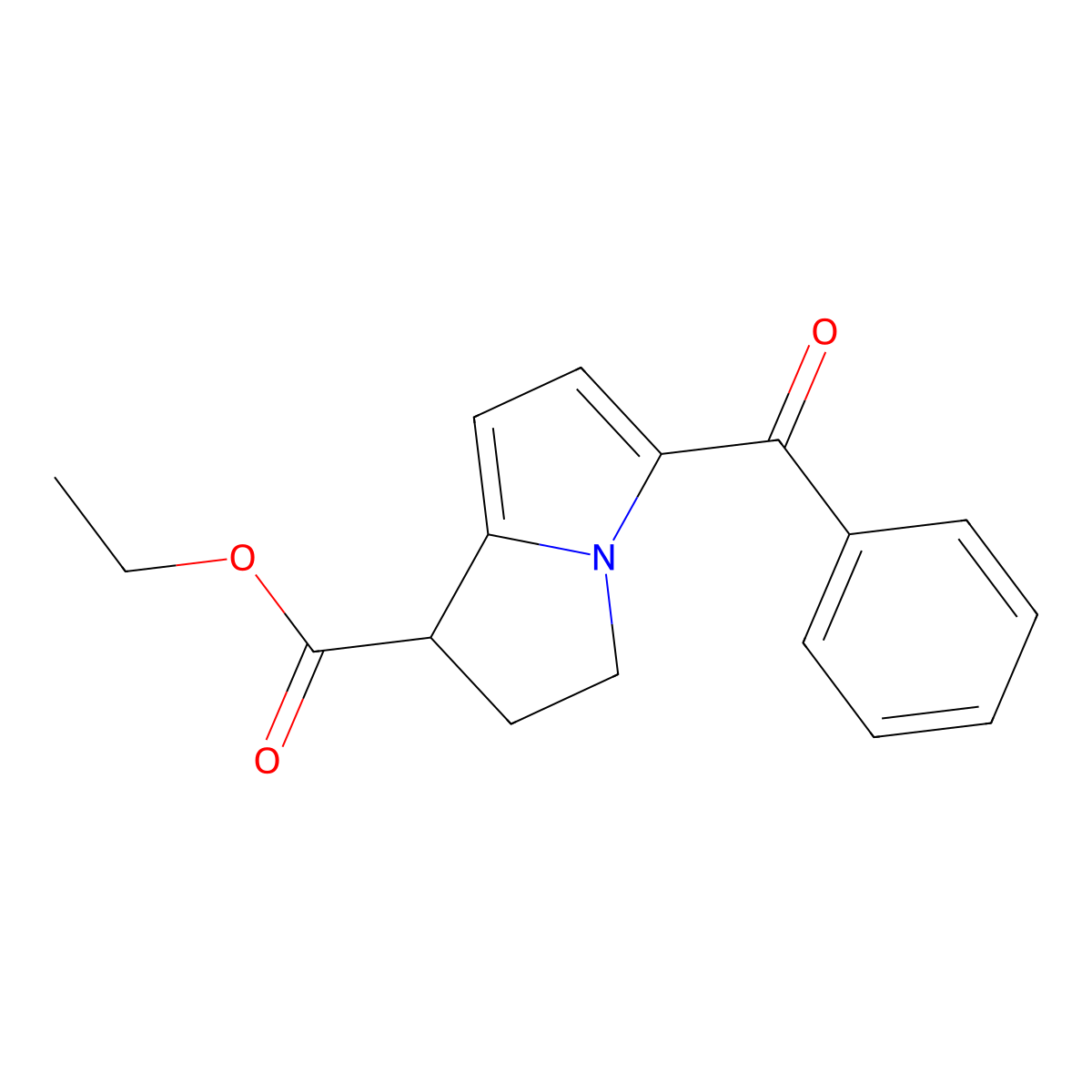 Ketorolac ethyl ester molecular structure, CAS 108061-03-6