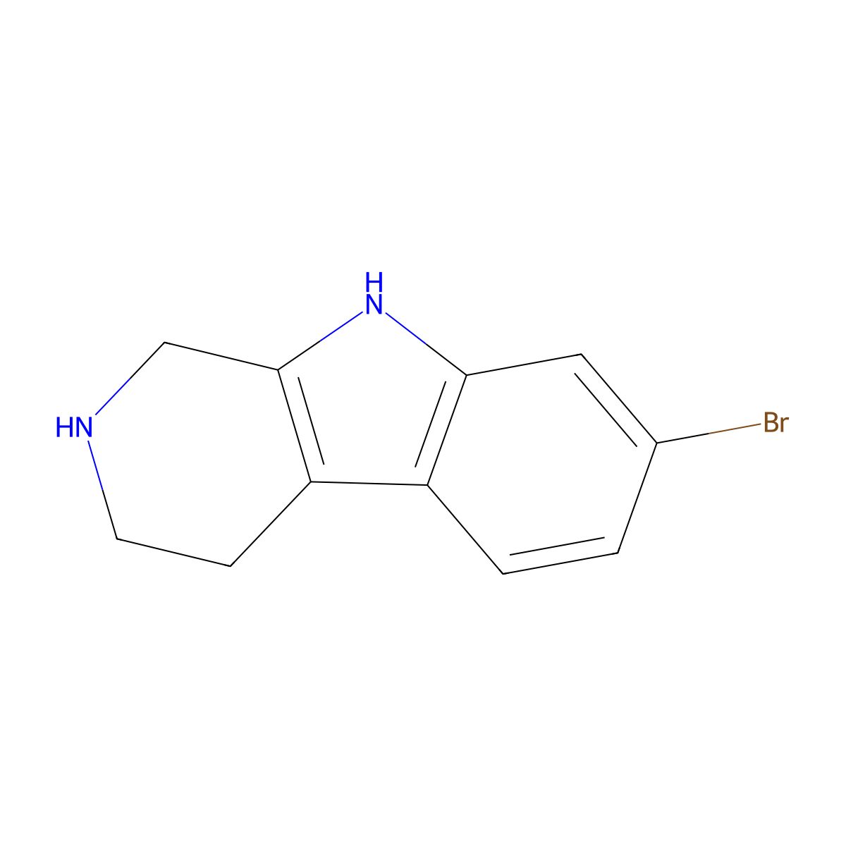 7-Bromo-2,3,4,9-tetrahydro-1H-beta-carboline molecular structure, CAS 108061-47-8