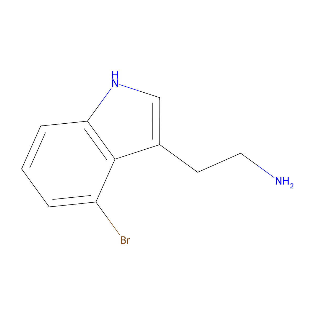 2-(4-bromo-1H-indol-3-yl)ethanamine molecular structure, CAS 108061-74-1
