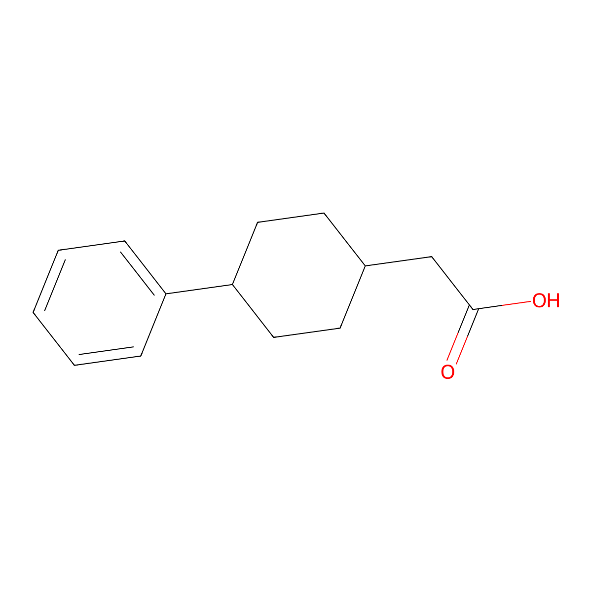 2-(4-phenylcyclohexyl)acetic Acid molecular structure, CAS 108062-27-7
