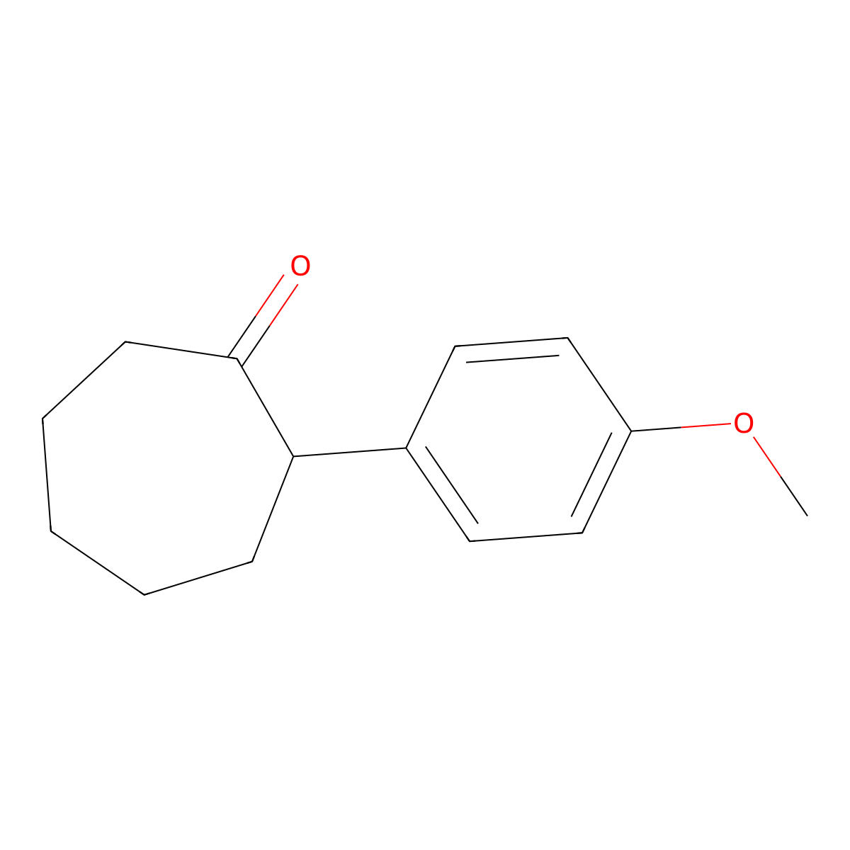 2-(4-Methoxyphenyl)cycloheptan-1-one molecular structure, CAS 108062-64-2
