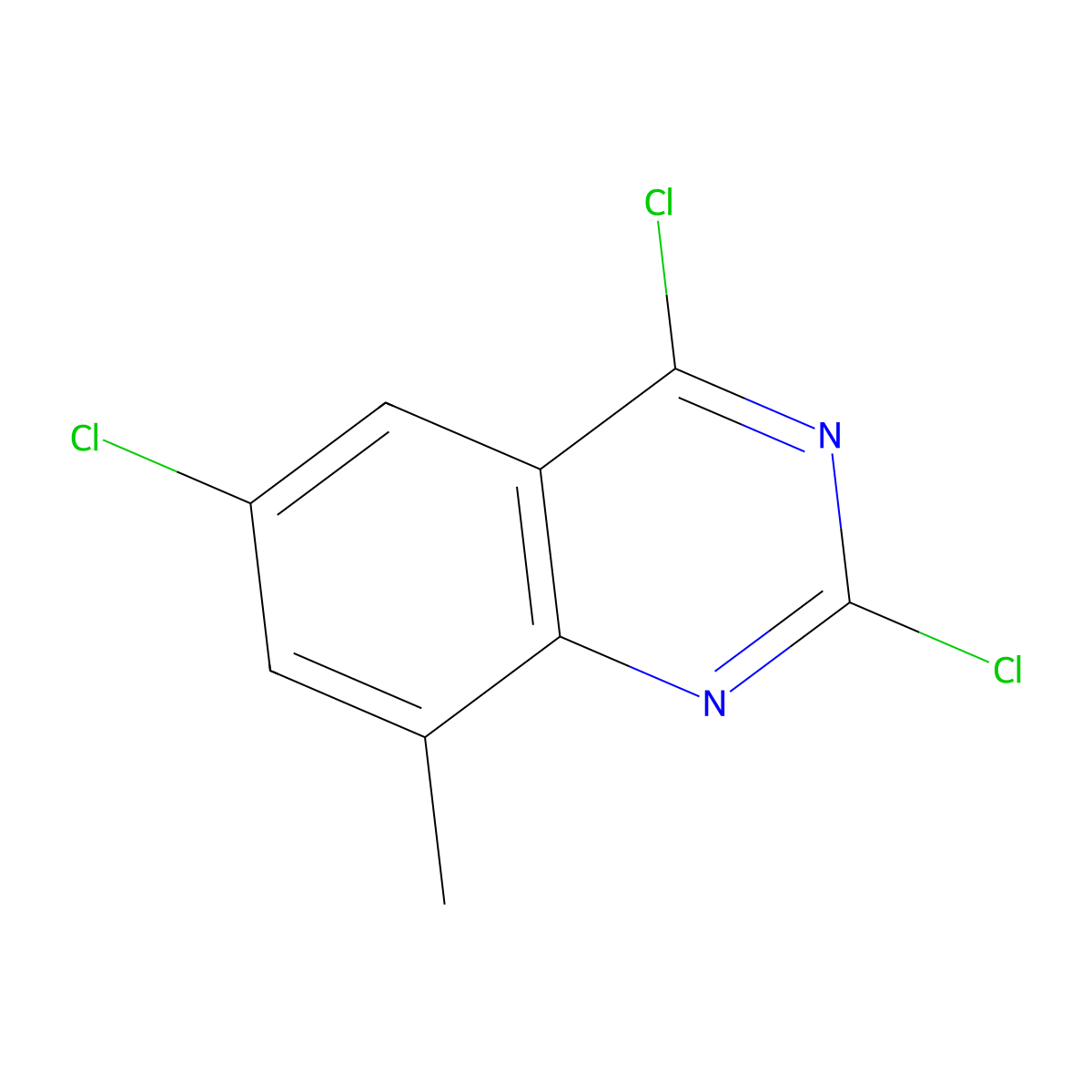 2,4,6-Trichloro-8-methylquinazoline molecular structure, CAS 1080622-95-2