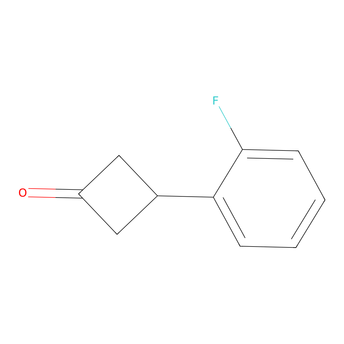 3-(2-Fluorophenyl)cyclobutan-1-one molecular structure, CAS 1080636-31-2