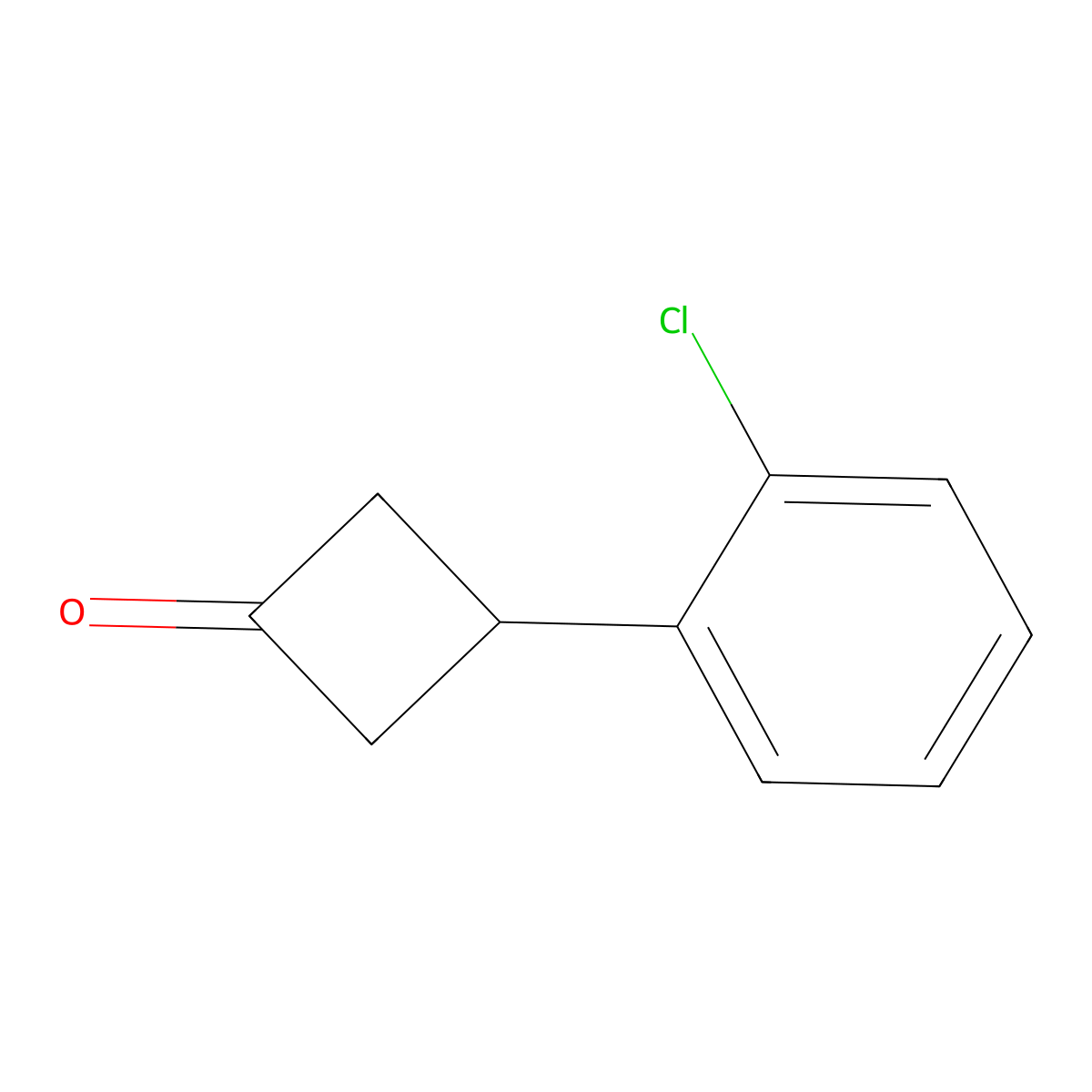 3-(2-Chlorophenyl)cyclobutanone molecular structure, CAS 1080636-35-6