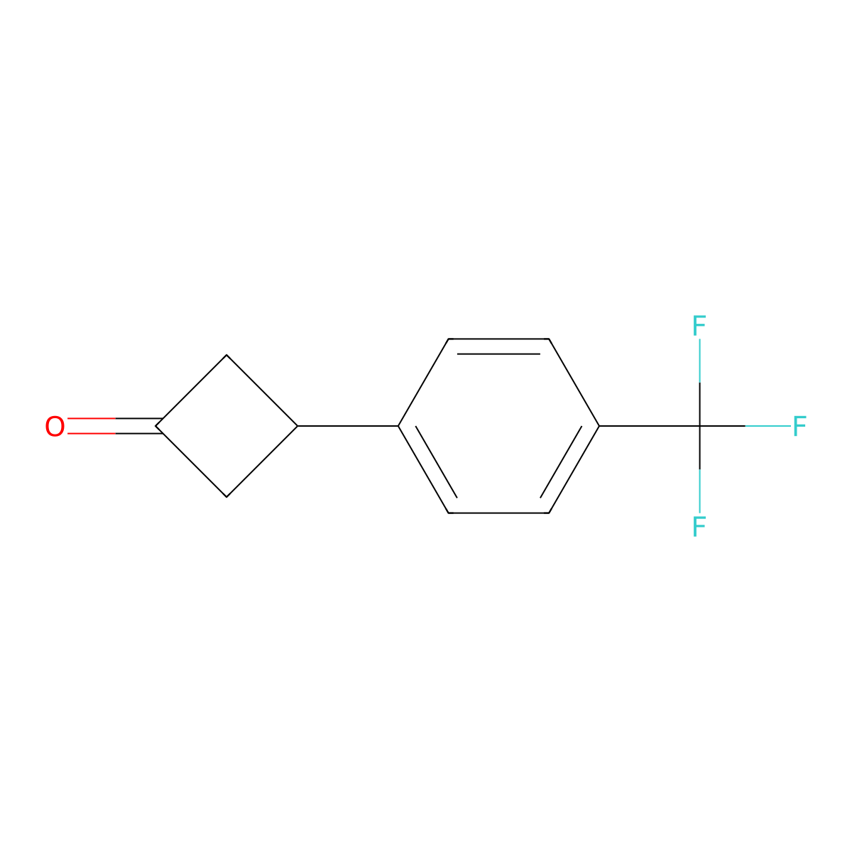 3-[4-(Trifluoromethyl)phenyl]cyclobutan-1-one molecular structure, CAS 1080636-43-6