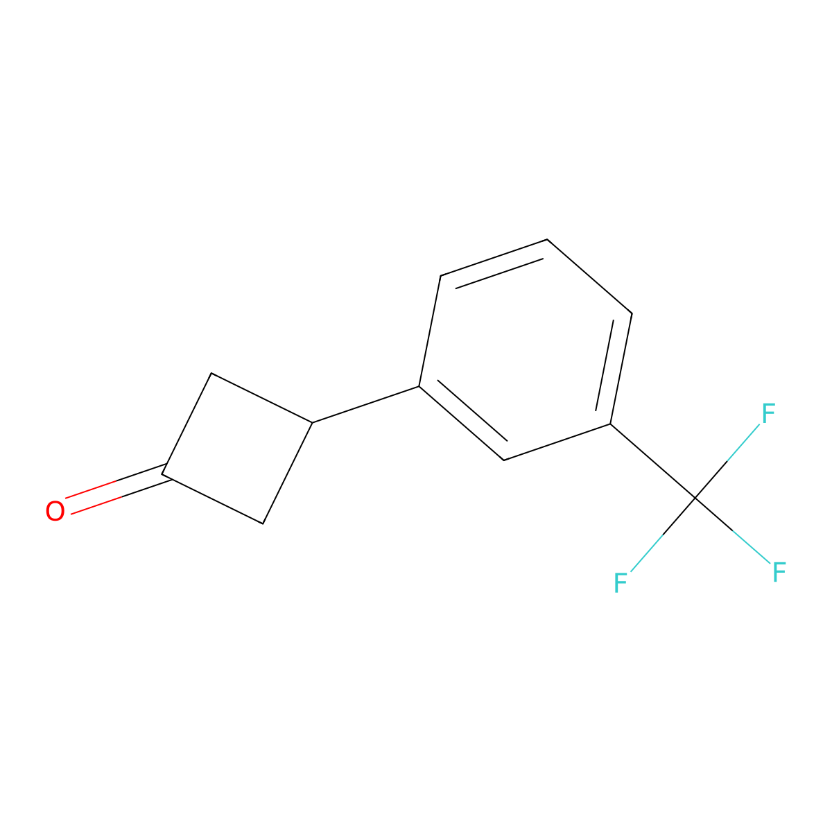 3-(3-(Trifluoromethyl)phenyl)cyclobutan-1-one molecular structure, CAS 1080636-44-7
