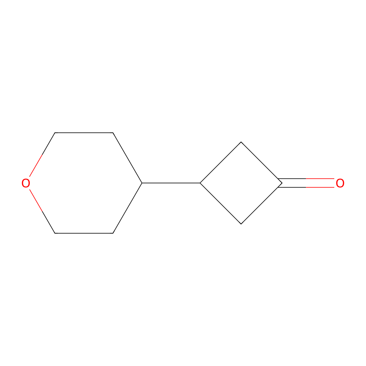 3-(Oxan-4-yl)cyclobutan-1-one molecular structure, CAS 1080636-46-9