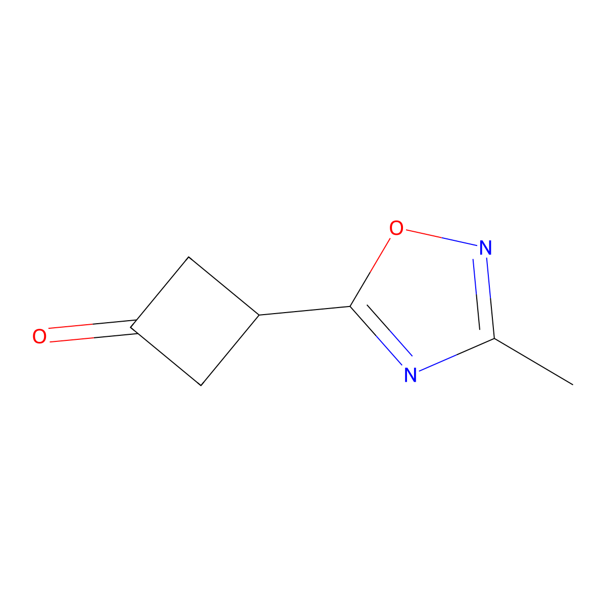 3-(3-Methyl-1,2,4-oxadiazol-5-yl)cyclobutan-1-one molecular structure, CAS 1080636-56-1