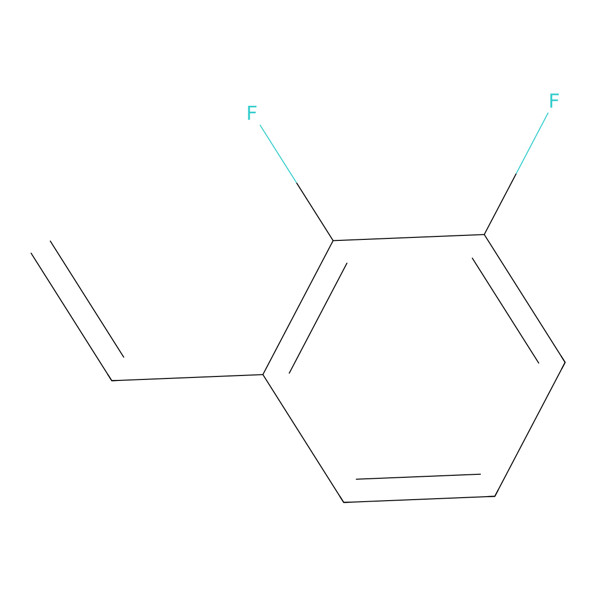 2,3-Difluorostyrene molecular structure, CAS 1080636-91-4