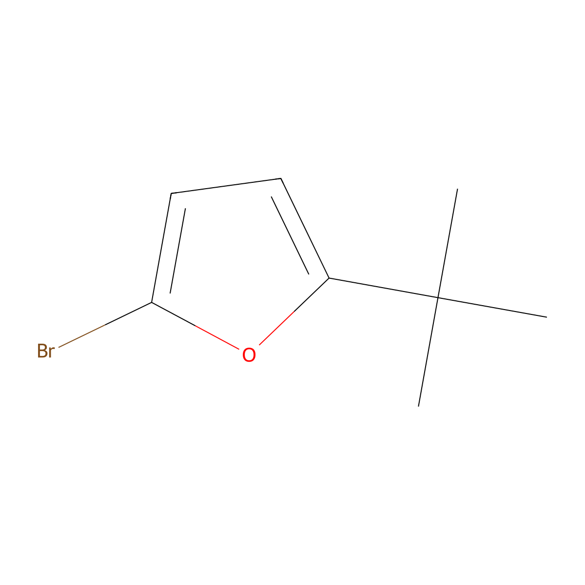 2-Bromo-5-tert-butylfuran molecular structure, CAS 1080642-30-3
