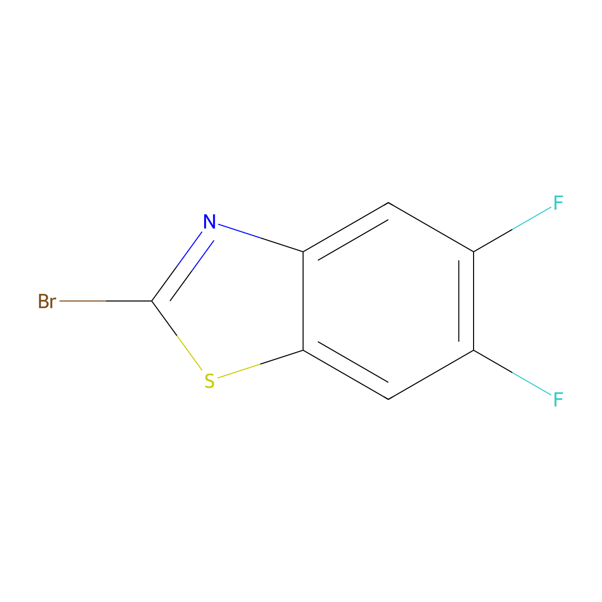 2-Bromo-5,6-difluorobenzo[d]thiazole molecular structure, CAS 1080642-31-4