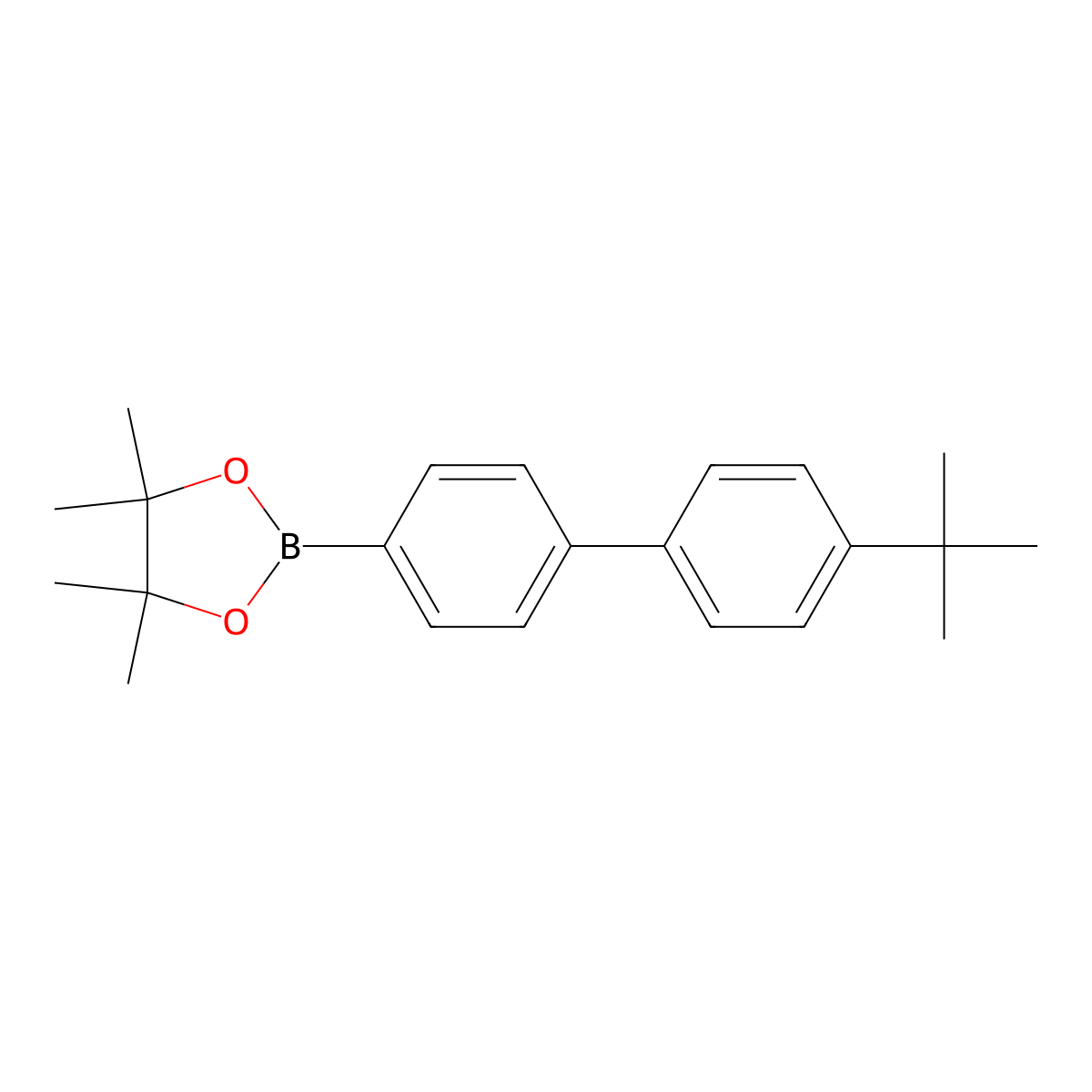 2-(4'-(Tert-butyl)-[1,1'-biphenyl]-4-YL)-4,4,5,5-tetramethyl-1,3,2-dioxaborolane molecular structure, CAS 1080642-61-0