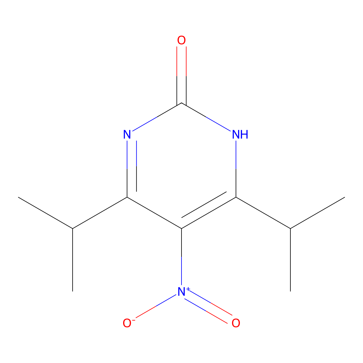 4,6-Diisopropyl-5-nitropyrimidin-2-ol molecular structure, CAS 1080650-05-0